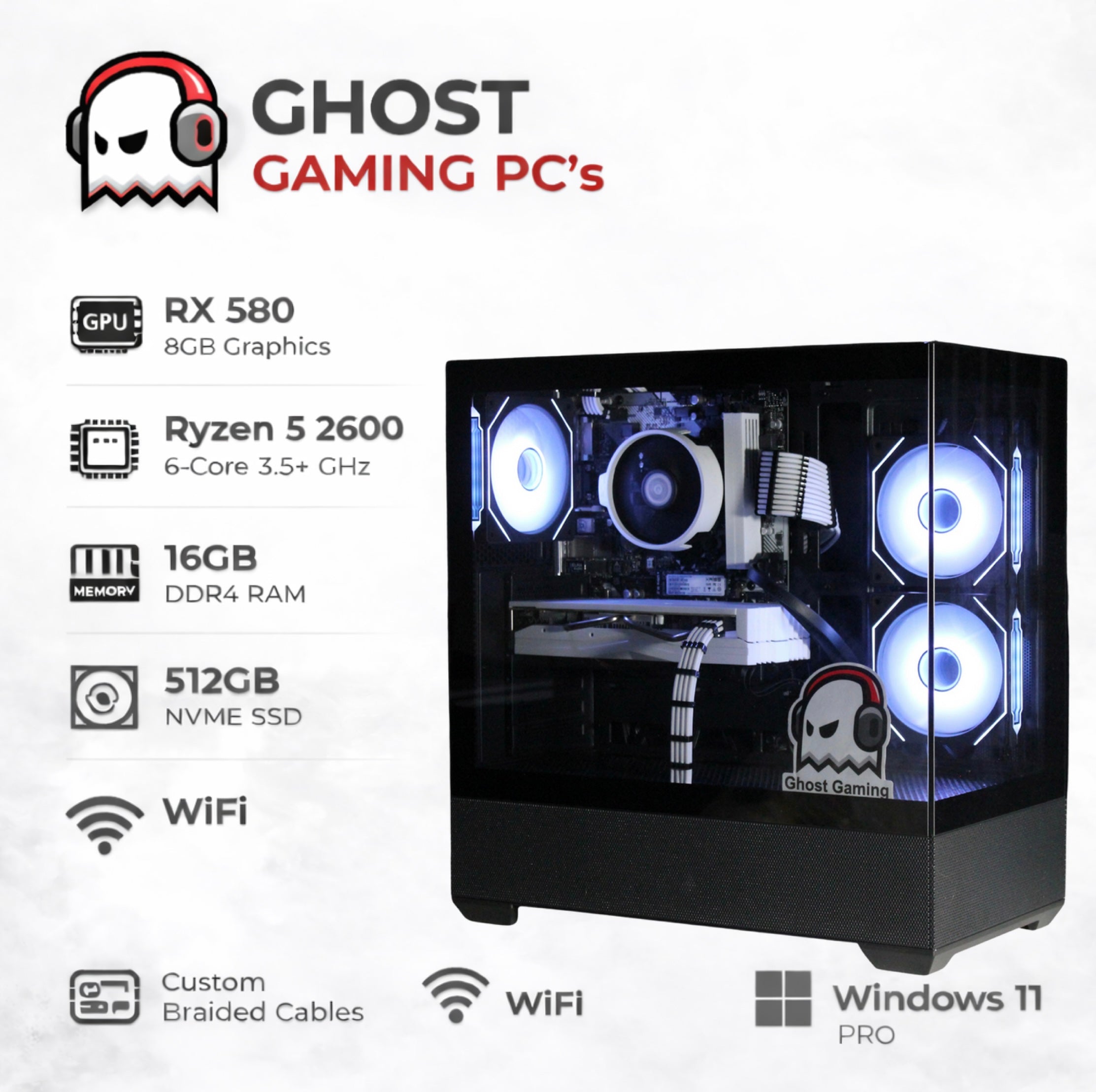 Custom Gaming Pc-Ryzen 5| Rx 580